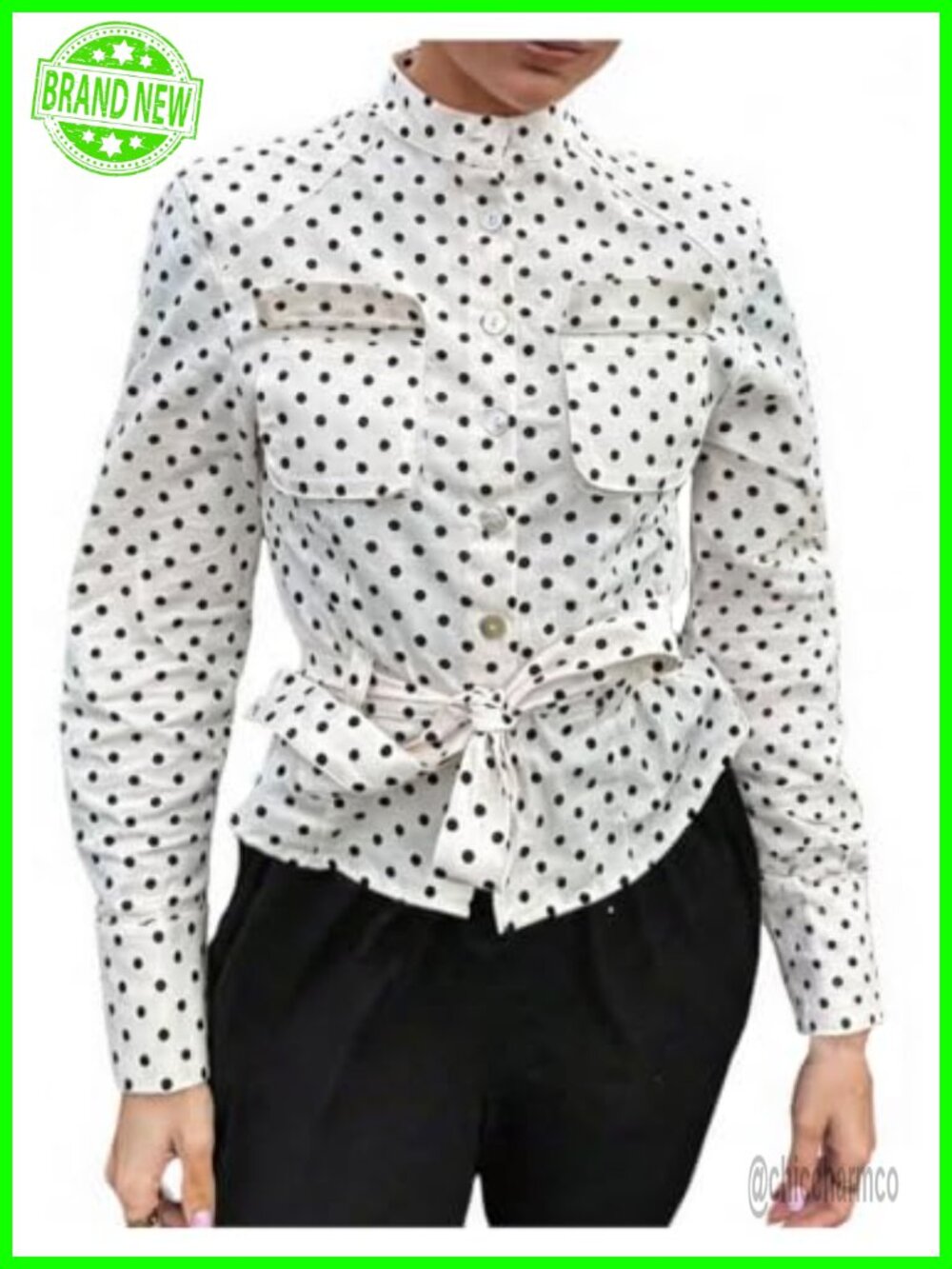 Y2K Polka Dot Cropped Trench Coat Lightweight Short Jacket